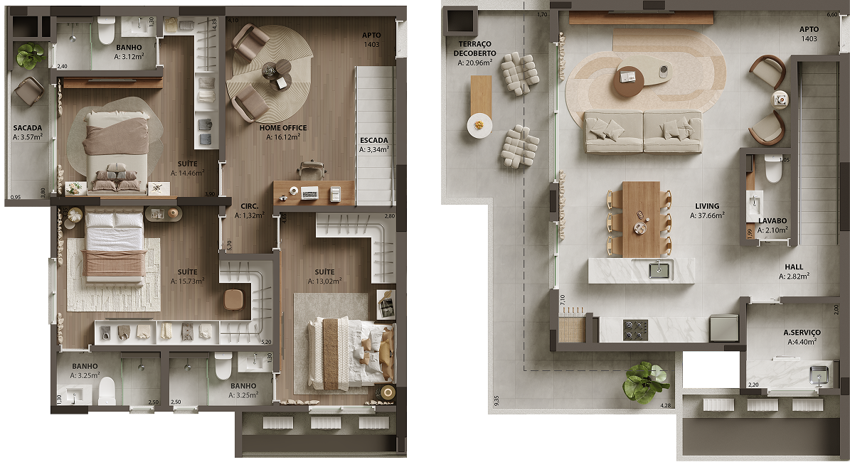 Duplex - Apartamento 1403