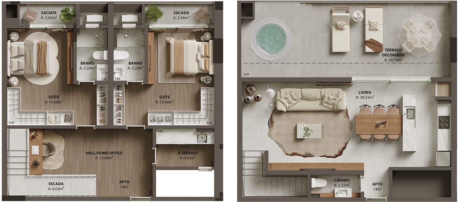 Duplex - Apartamento 1407